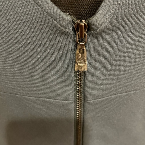 Ann Taylor Elegant Blue-Green Drape Neck Cap Sleeve Form-fit Dress, size 0 - Picture 5 of 7